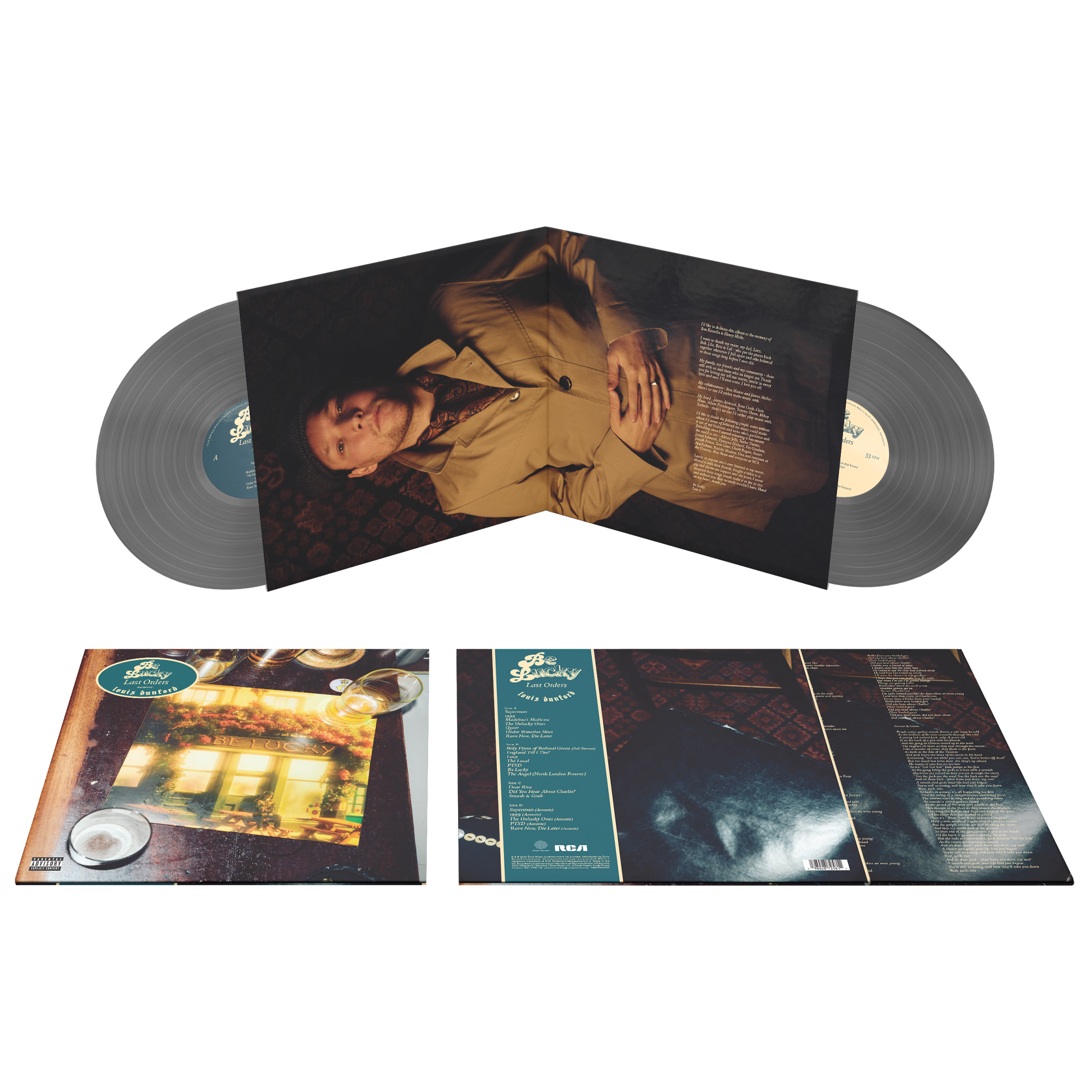 Image of Louis Dunford - Be Lucky: Last Orders (Deluxe) | Silver Vinyl 2LP